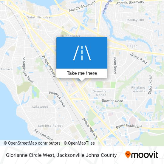 Mapa de Glorianne Circle West