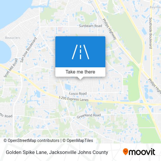 Golden Spike Lane map