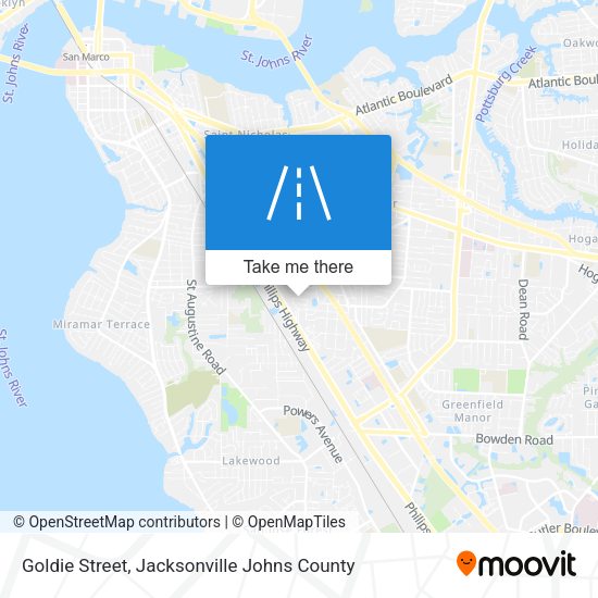 Goldie Street map