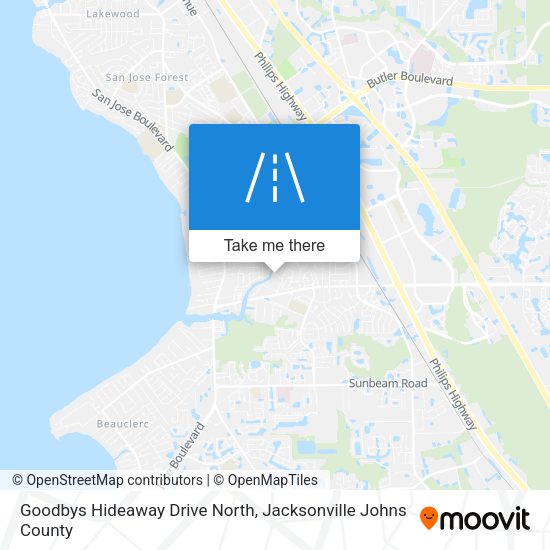 Goodbys Hideaway Drive North map