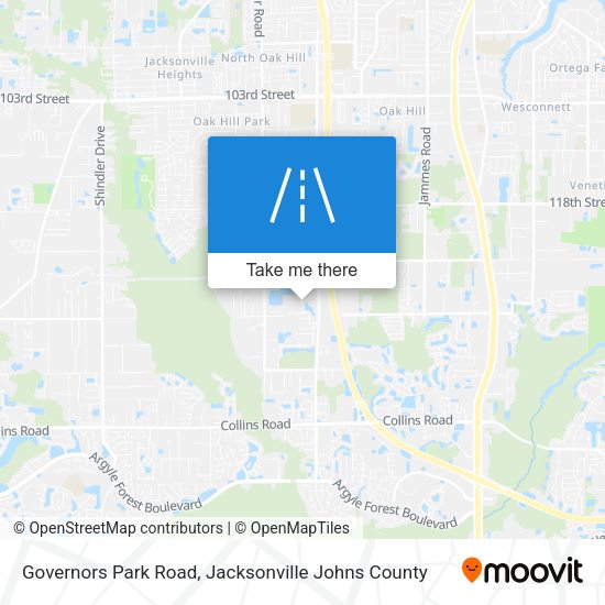 Governors Park Road map