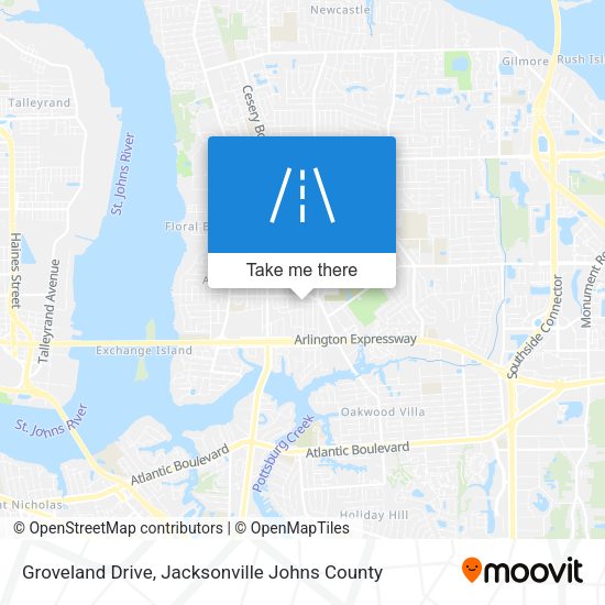 Groveland Drive map