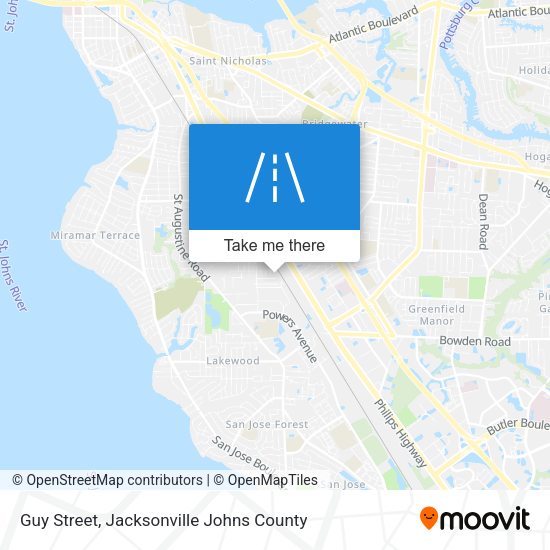 Guy Street map