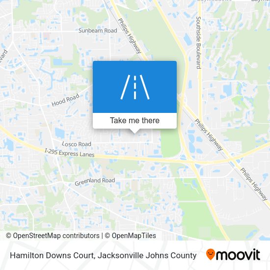 Mapa de Hamilton Downs Court