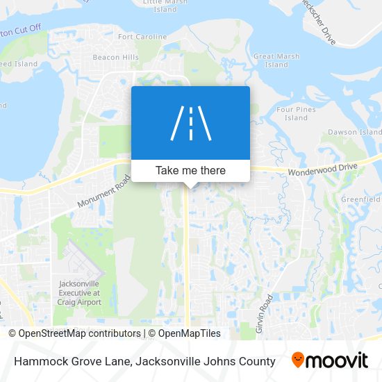 Hammock Grove Lane map