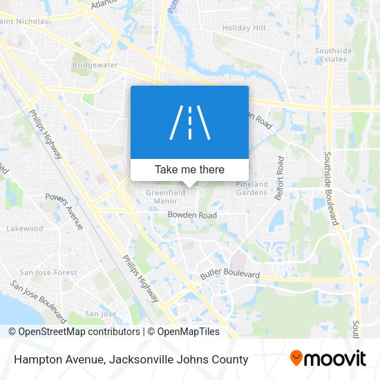 Mapa de Hampton Avenue