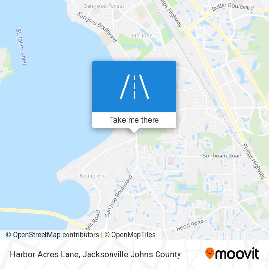Harbor Acres Lane map