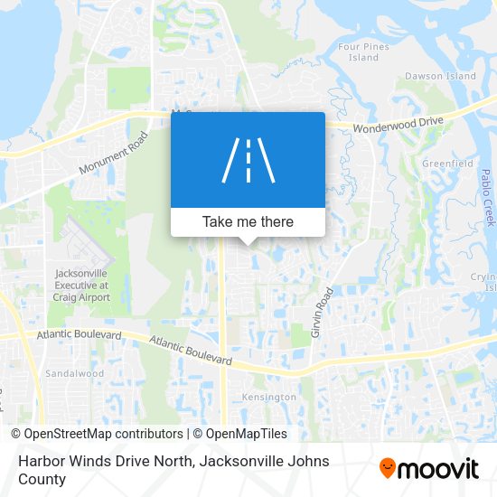 Harbor Winds Drive North map