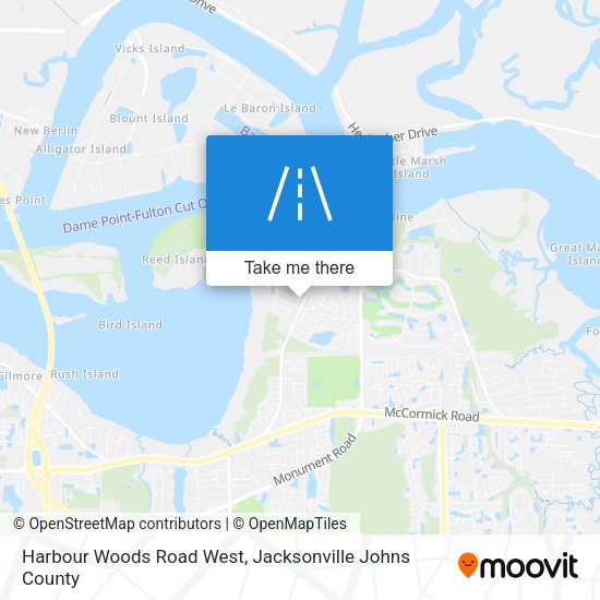 Harbour Woods Road West map