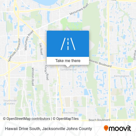 Hawaii Drive South map