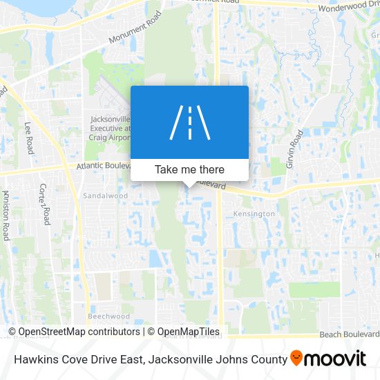 Mapa de Hawkins Cove Drive East