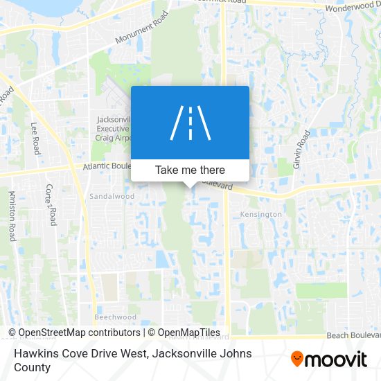 Mapa de Hawkins Cove Drive West