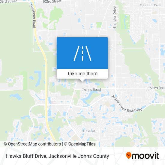 Mapa de Hawks Bluff Drive