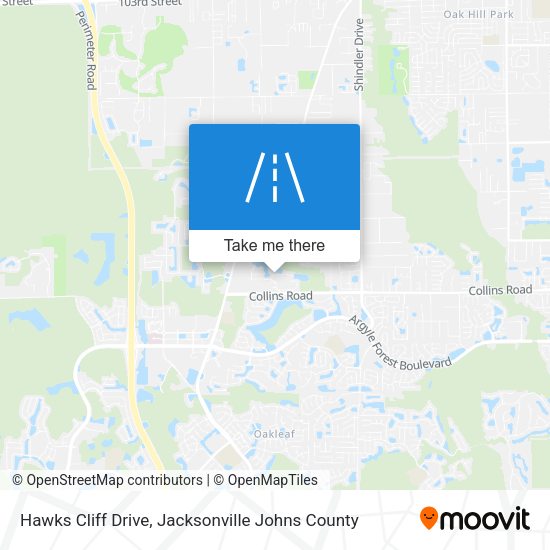 Mapa de Hawks Cliff Drive