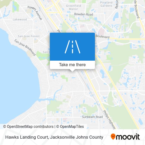 Hawks Landing Court map