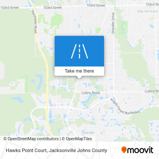 Mapa de Hawks Point Court