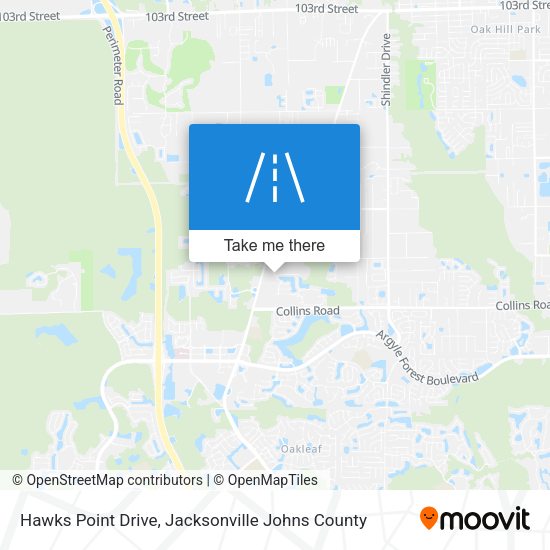 Mapa de Hawks Point Drive