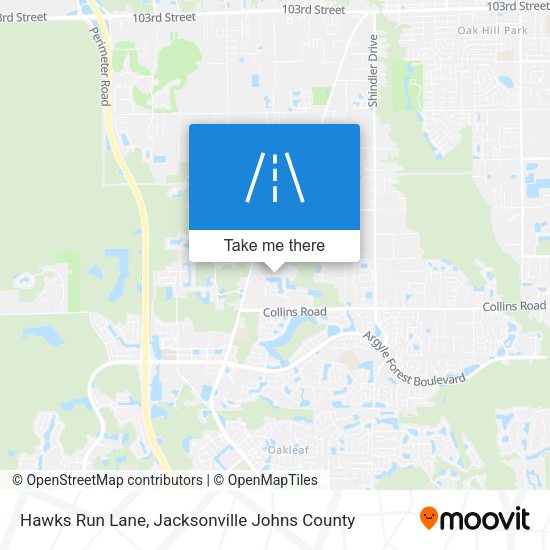Hawks Run Lane map