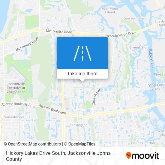 Hickory Lakes Drive South map