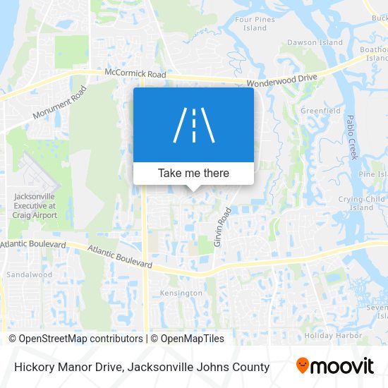 Mapa de Hickory Manor Drive