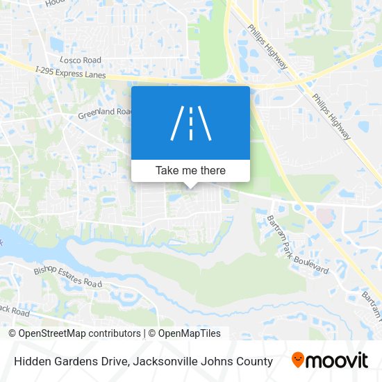 Hidden Gardens Drive map