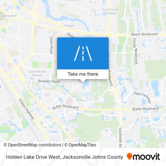 Hidden Lake Drive West map