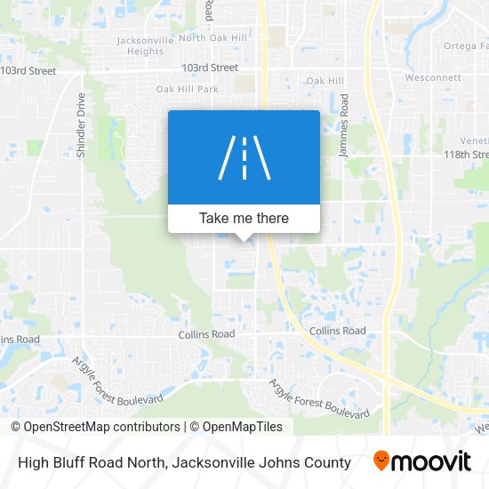 High Bluff Road North map