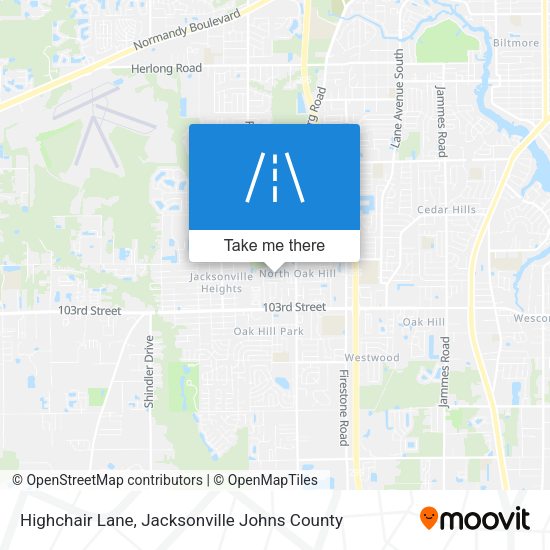 Mapa de Highchair Lane