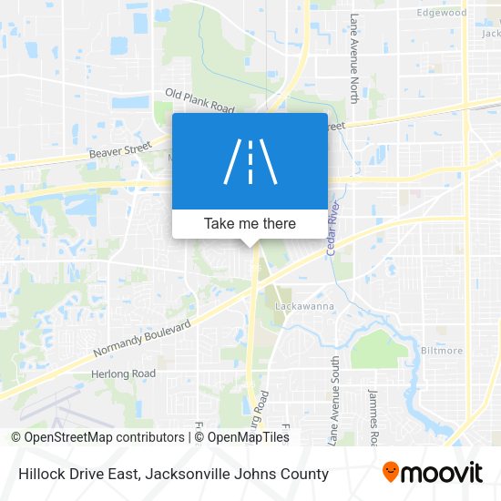 Hillock Drive East map
