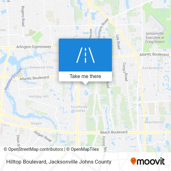 Mapa de Hilltop Boulevard