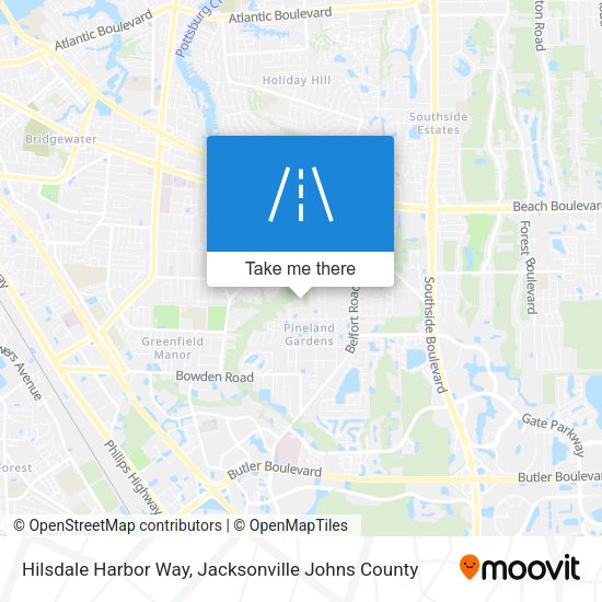 Hilsdale Harbor Way map