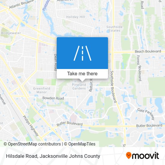 Hilsdale Road map