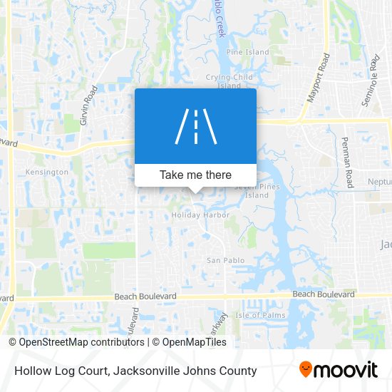 Hollow Log Court map