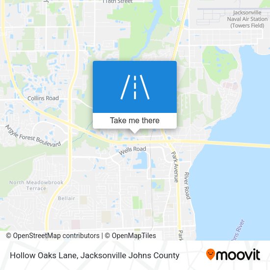 Hollow Oaks Lane map