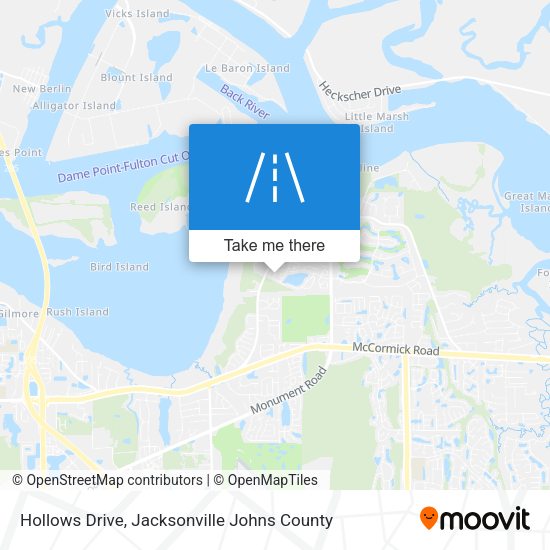 Mapa de Hollows Drive