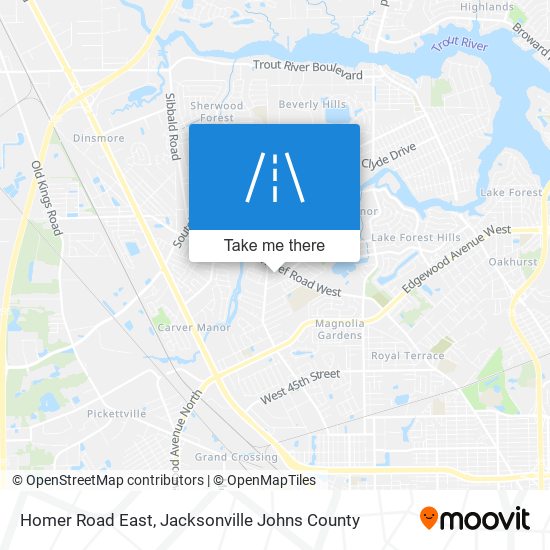 Homer Road East map