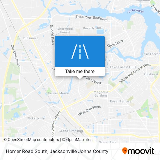 Homer Road South map