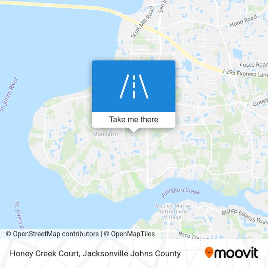 Mapa de Honey Creek Court