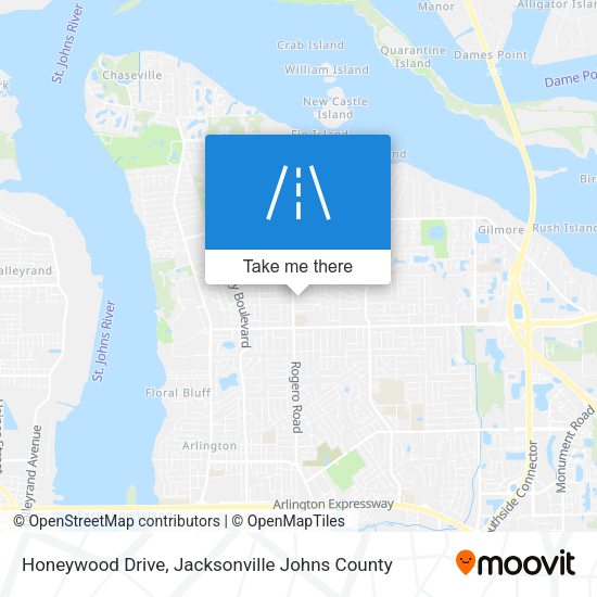 Honeywood Drive map