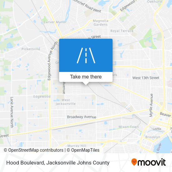 Hood Boulevard map