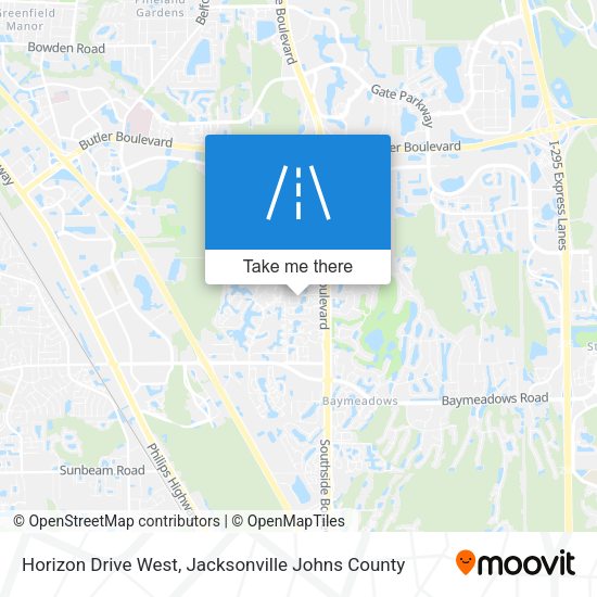 Horizon Drive West map