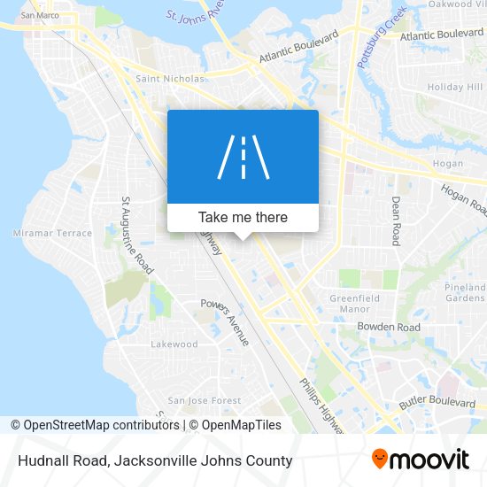 Hudnall Road map