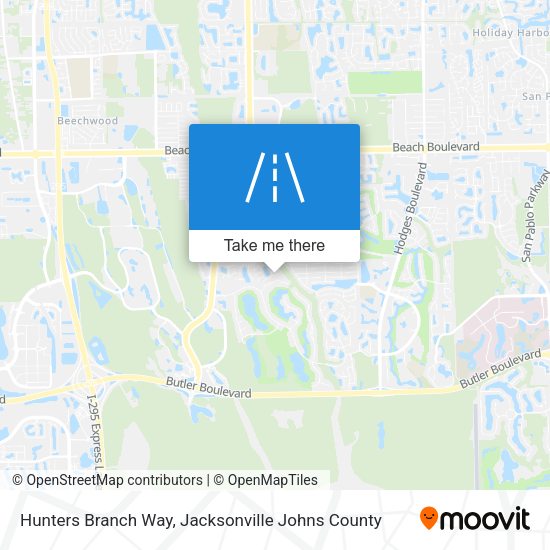 Hunters Branch Way map