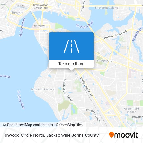 Inwood Circle North map