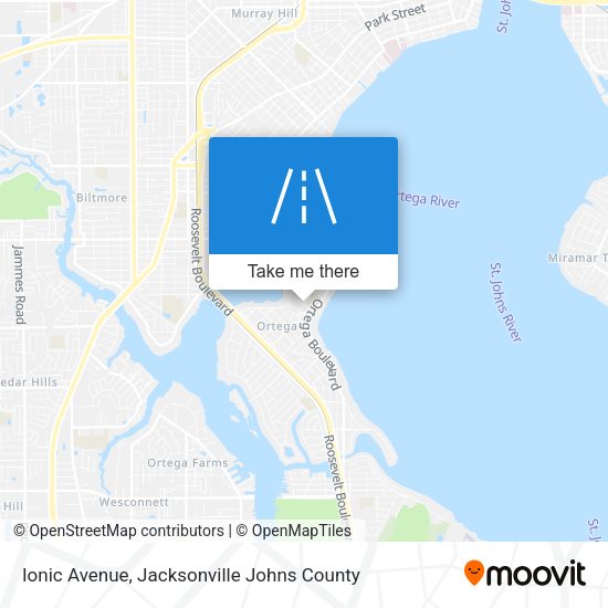 Ionic Avenue map