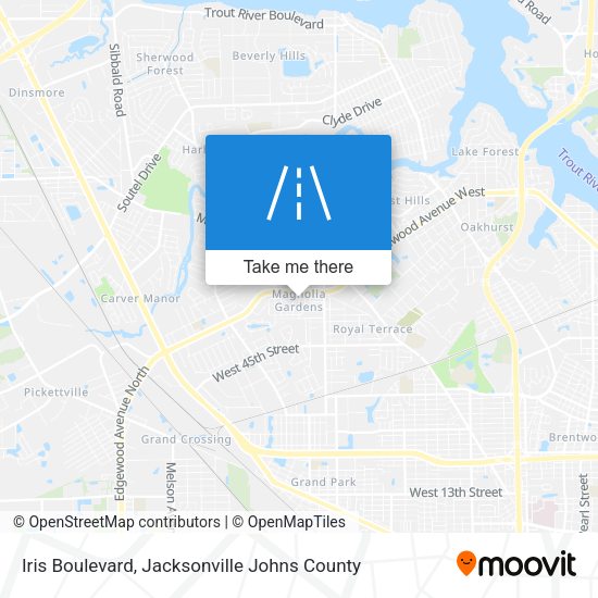 Iris Boulevard map