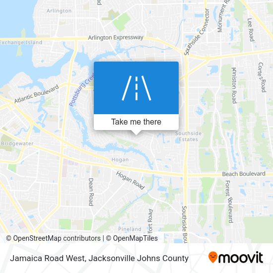 Jamaica Road West map