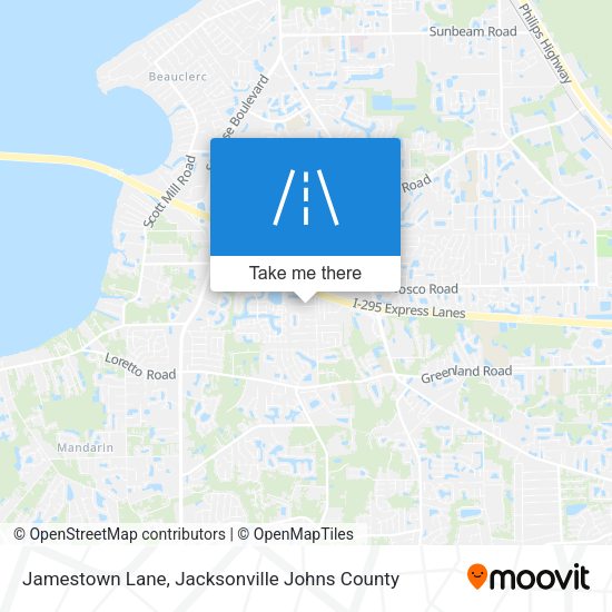 Jamestown Lane map