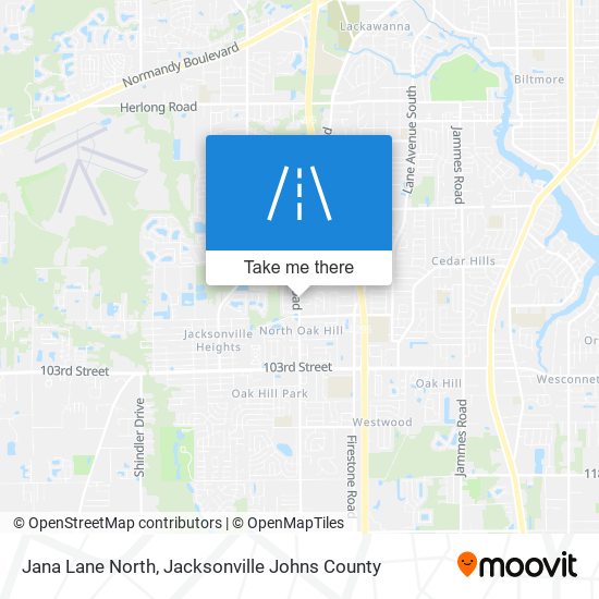 Jana Lane North map