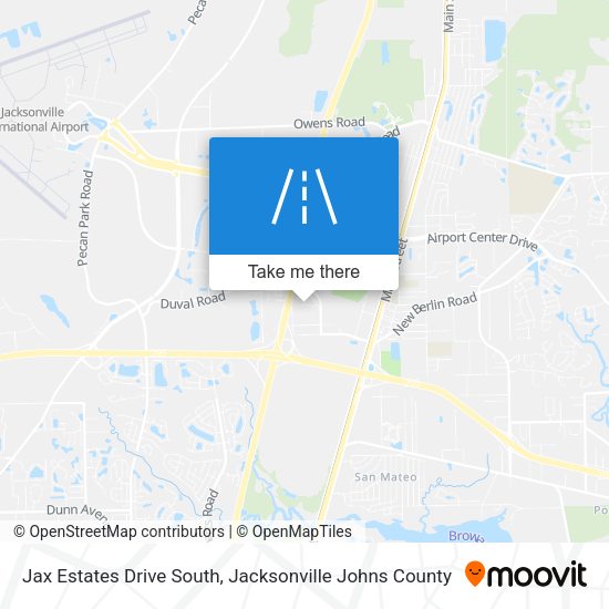 Jax Estates Drive South map